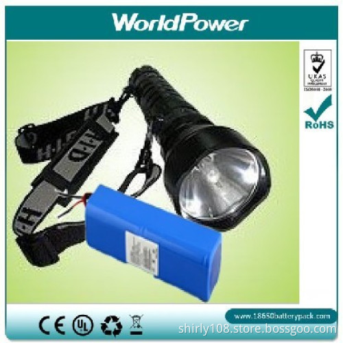 14.8v 2200mah rechargeable diving light li ion battery